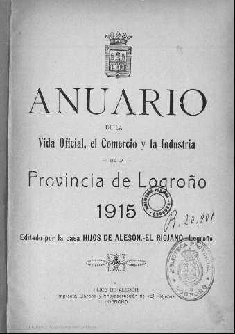 Anuario de la vida oficial, el comercio y la... (1915)